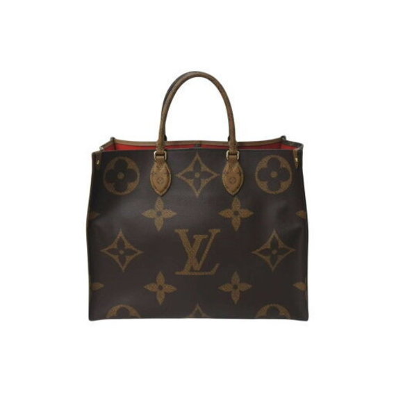 Louis Vuitton Monogram Giant Reverse Onthego Tote Bag Brown - Picture 1 of 8